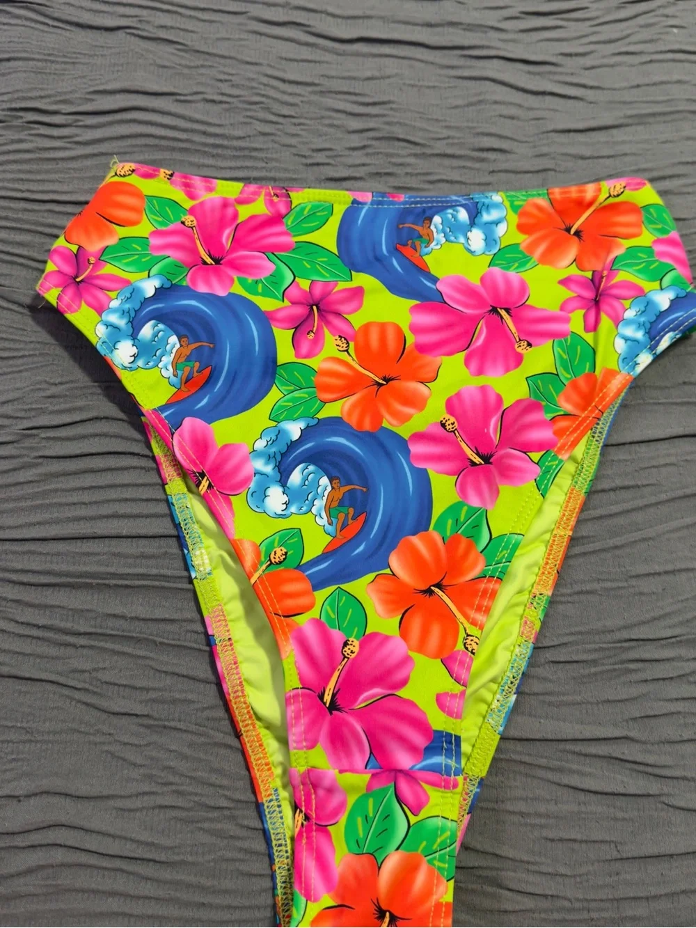 Frankie's Bikinis Neon Floral Bikini Bottom